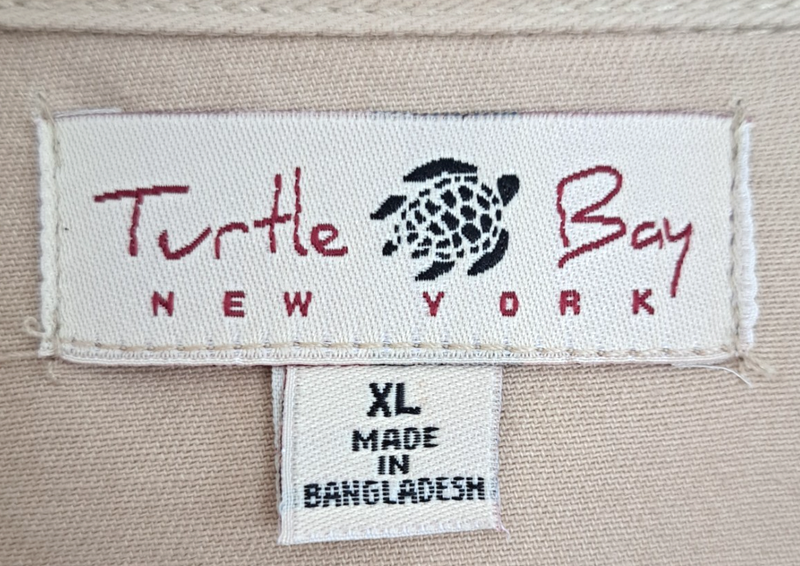 Turtle Bay Shacket Women's XL Beige 100% Cotton Classic Country Farm Jacket