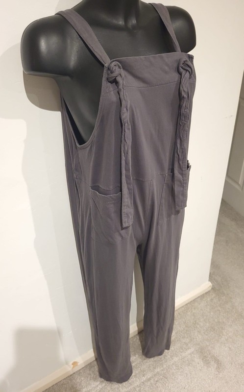 Turtle Dove London Charcoal Regular Lila Dungarees Size 1 Uk Size 12