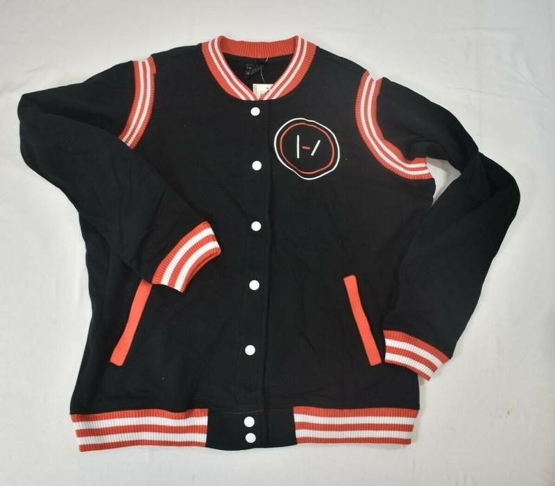 Twenty One Pilots Juniors Blurry Face Logo Varsity Jacket NWT 2XL