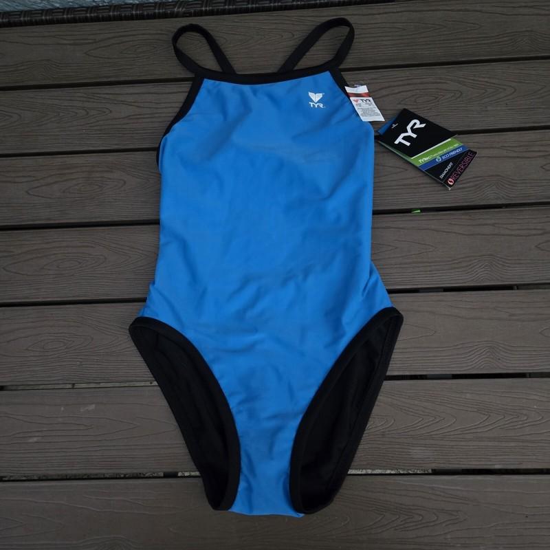 TYR Durafast Women's Black/royal Blue Reversible DiamondFit Sz 30 New