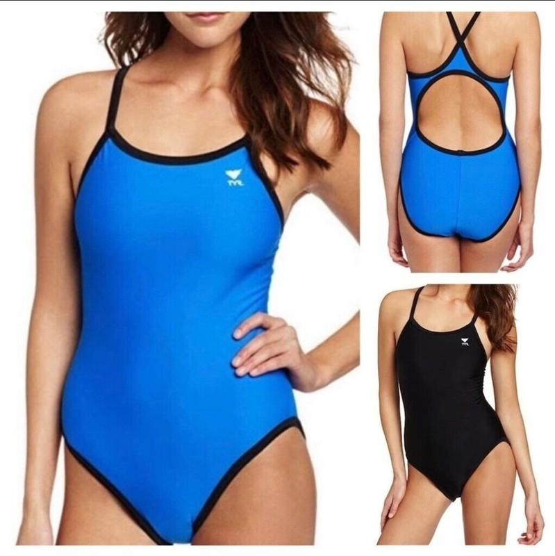 TYR Durafast Women's Black/royal Blue Reversible DiamondFit Sz 30 New