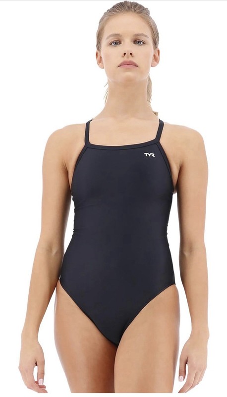 TYR Sport Women's 189670 Solid Diamondback One Piece Swimsuit Black - Size 34(M)