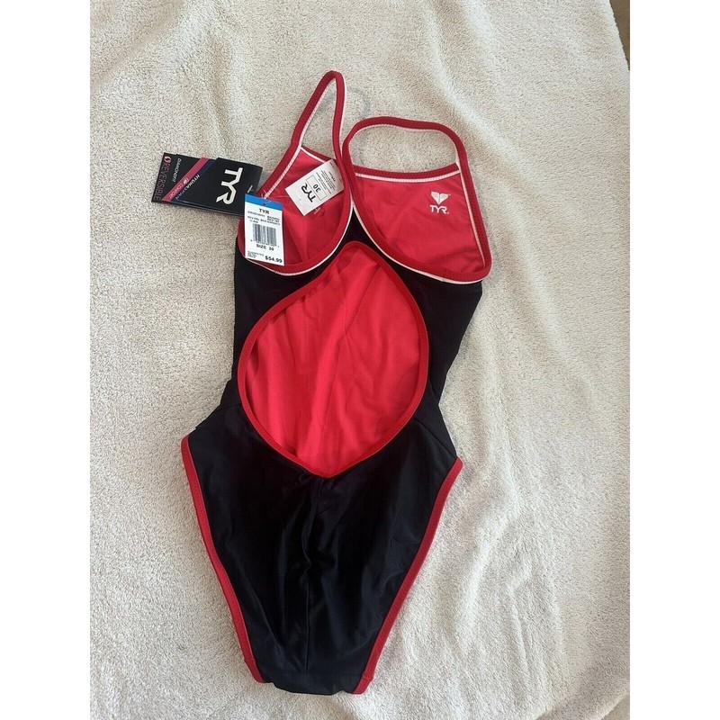 TYR Swimsuit Girls REV DBL BND DIMNDFIT Size 30