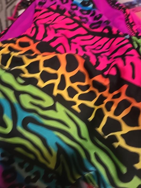 TYR The Finals Jungle Non Foil Animal/neon Women's 1 Piece Swim Size 30 New