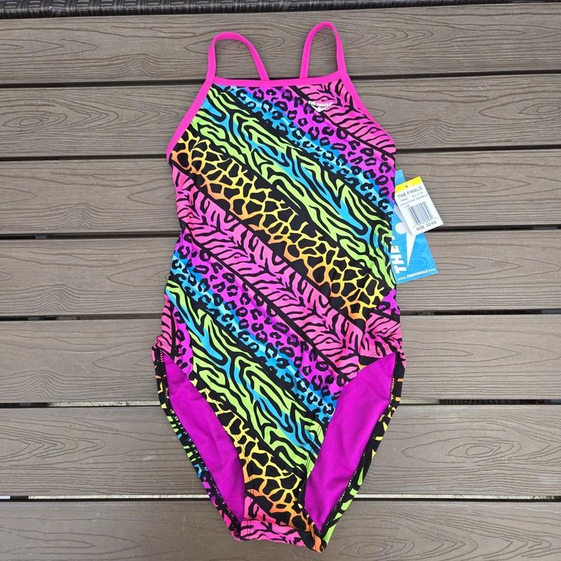 TYR The Finals Jungle Non Foil Animal/neon Women's 1 Piece Swim Size 30 New