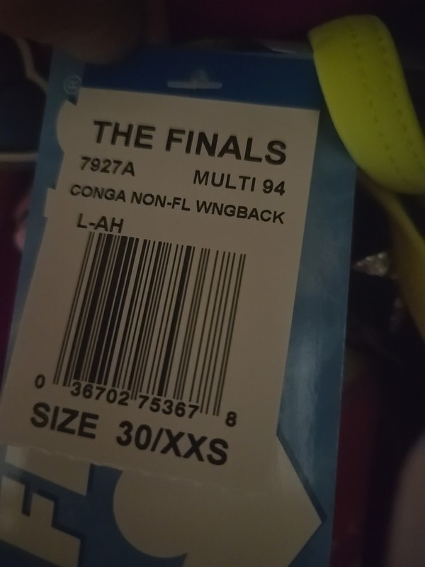 TYR The Finals Women Conga 1-pc Swimsuit Wing Back Pink/multi- Size 30 New