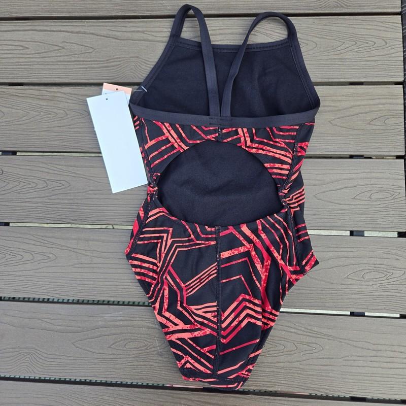 TYR The Finals Women MAIZE Swimsuit Butterfly Back Red 1 Piece- Size 32 New