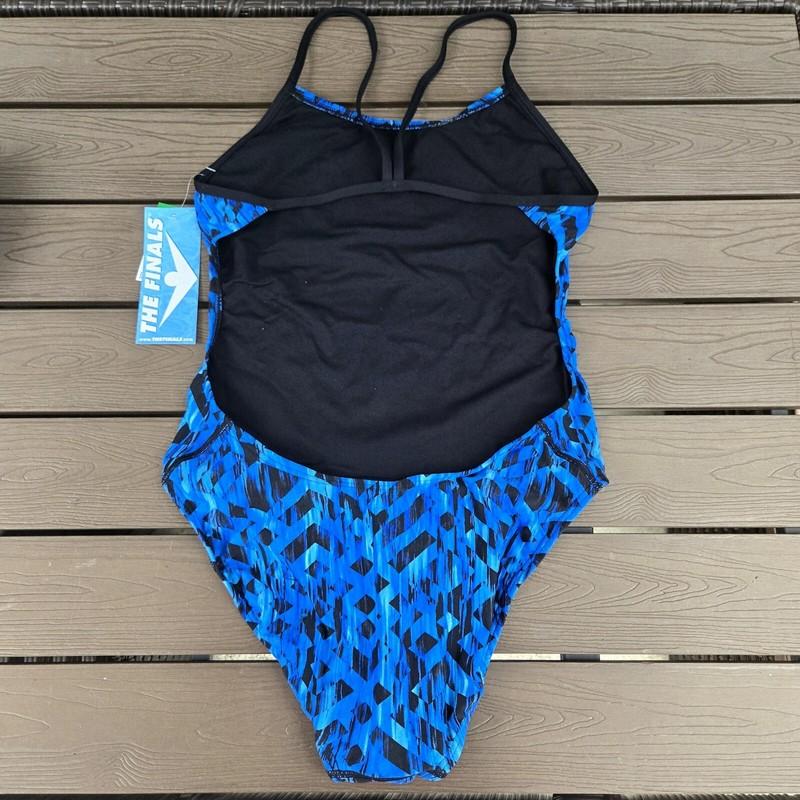 TYR The Finals Women Omega Swimsuit Swanback Blue 1 Piece- Size 34 New