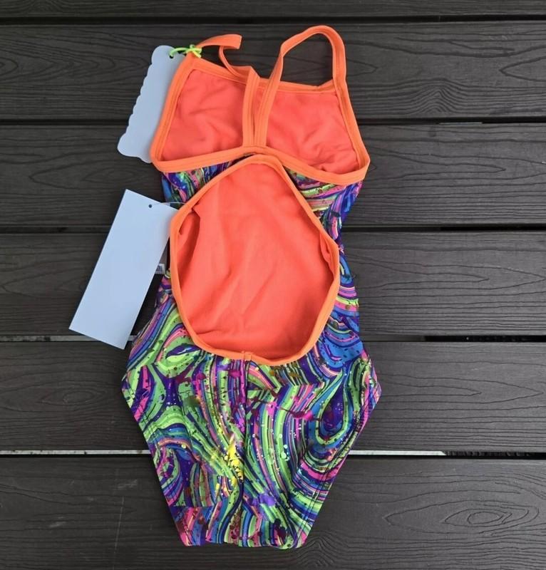 TYR The Finals Women Radical Foil Flutterback Swimsuit Multicolor - Size 32 NEW