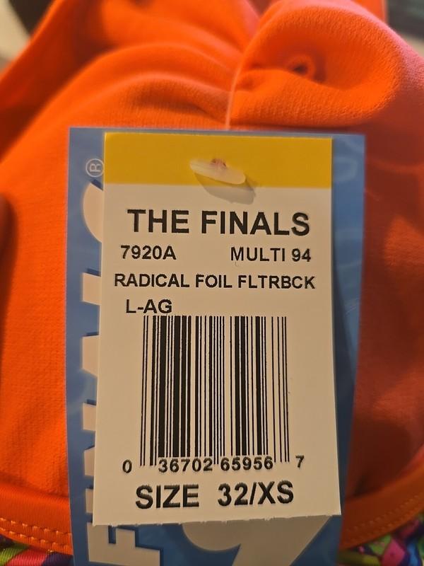 TYR The Finals Women Radical Foil Flutterback Swimsuit Multicolor - Size 32 NEW