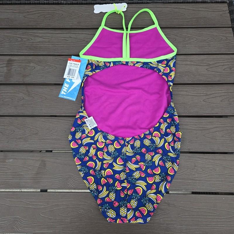 TYR The Finals Women's Watermelon Non Foil Swimsuit -Multicolor SZ: 34 New