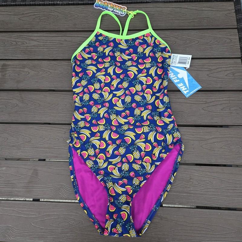 TYR The Finals Women's Watermelon Non Foil Swimsuit -Multicolor SZ: 34 New