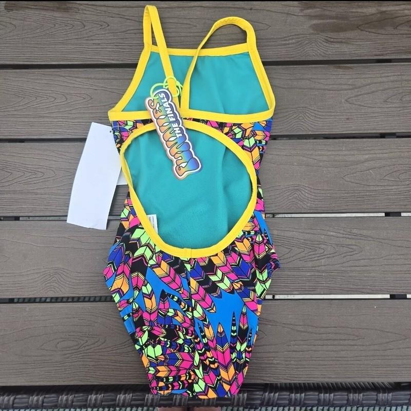 TYR The Finals Women Woodstock No Foil Swimsuit Flutterback -Size 30 New