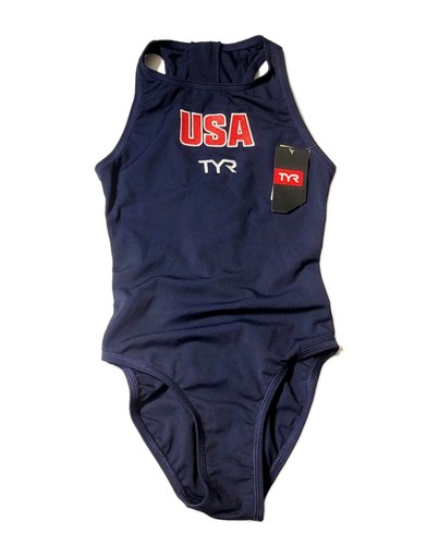 TYR Women's Navy Water Polo Breakaway Swimsuit WPOFN7A Choose Sz 32 34 36 38
