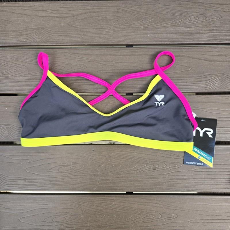 TYR Womens Durafast Solid Crosscutfit Workout Bikini Top Bundle Of 2 Sz L NEW