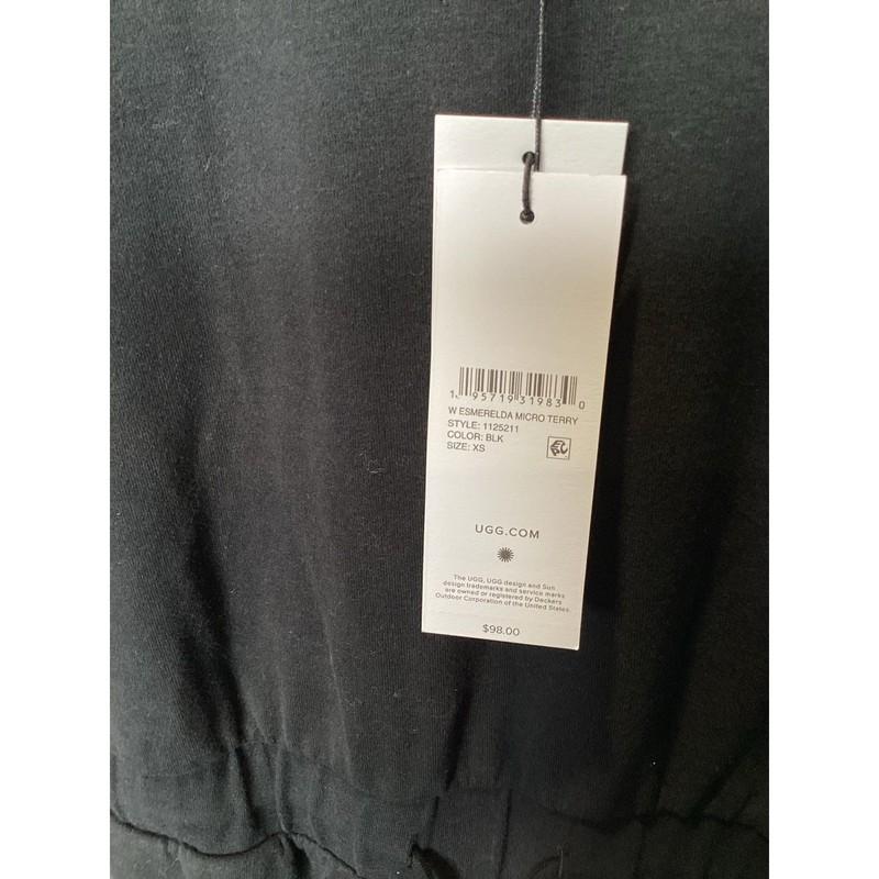 Ugg Esmerelda Micro Terry Black Sleeveless Jumpsuit Size Extra Small - New $98