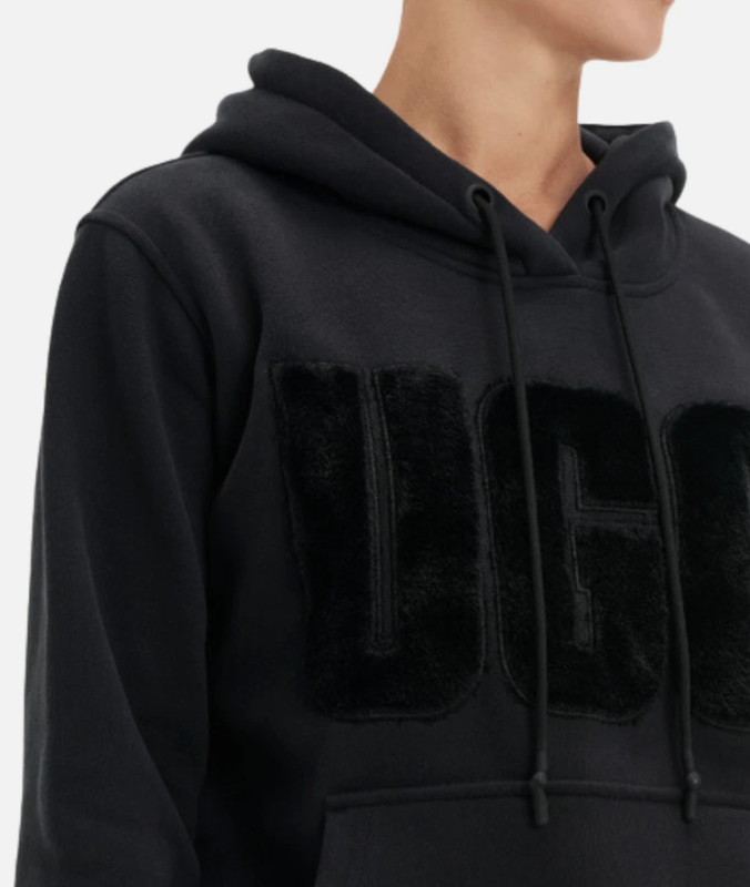 UGG WOMEN REY FUZZY LOGO HOODIE 1121385 SIZE SMALL NEW WITH TAGS