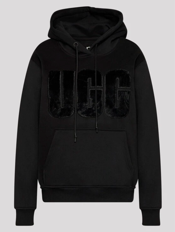 UGG WOMEN REY FUZZY LOGO HOODIE 1121385 SIZE SMALL NEW WITH TAGS