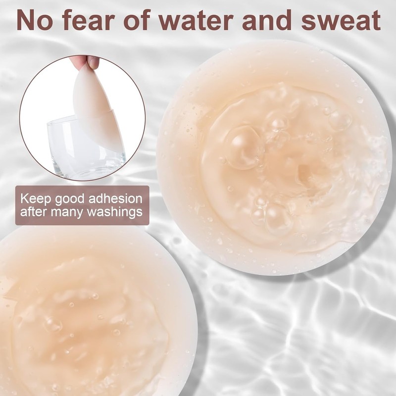 Ultra-thin Nipple Covers For Women - 2 Pairs M (fits A-C Cups) Crème