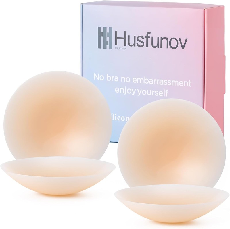 Ultra-thin Nipple Covers for Women - 2 Pairs M (fits A-C cups) Crème