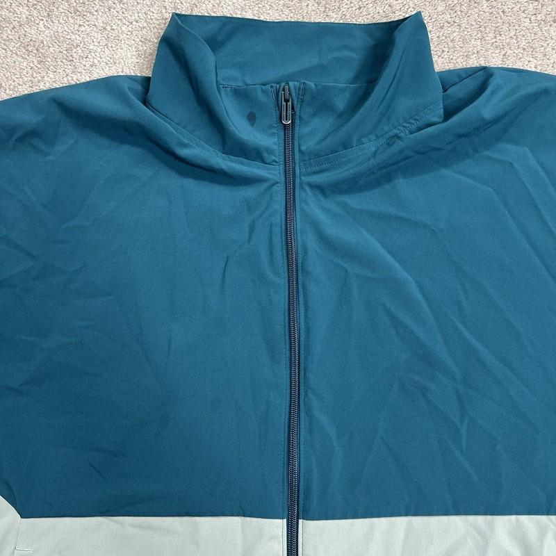 Under Armour Jacket Women’s Large UA Rival Woven Green Stretch Full Zip Lined
