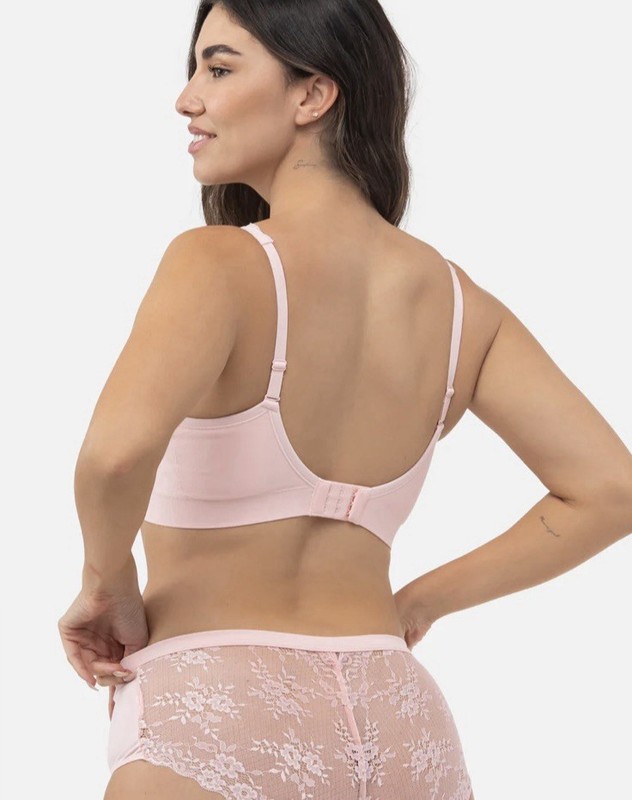 Underoutfit Adjustable Comfort Bra W/ Lace Straps-445 Crystal Rose Size Large