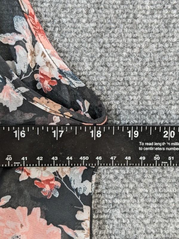 UNIQ Jumper Womens Large Slip Floral Print Strap Jumpsuit Wide Leg Sheer Chiffon