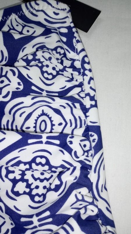 Unique & Classic Women Navy Blue Ruffled 2 Piece Bathing Suit Tag Says 4XL Is XL