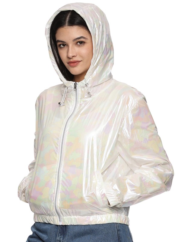 Unisex Men Women Holographic Iridescent Faux Sequin Party Jacket Festival Sparky
