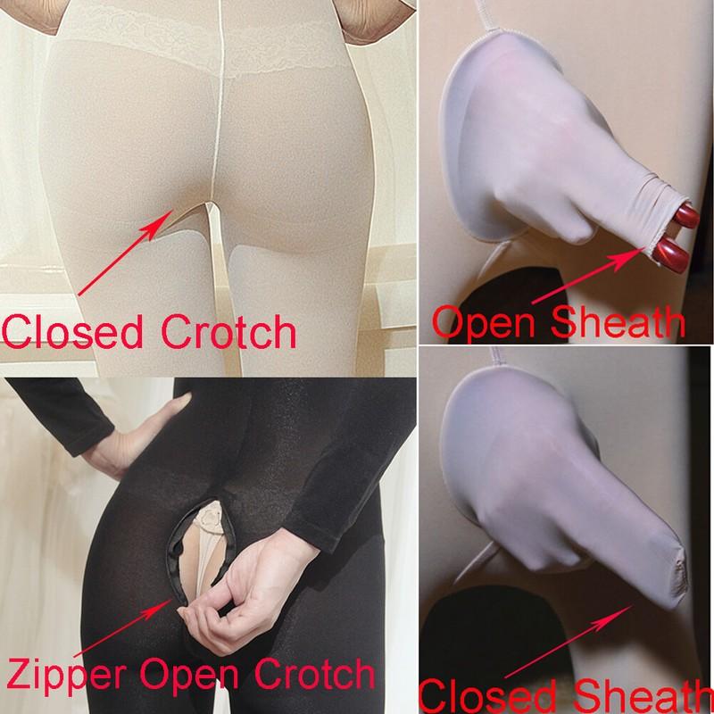 Unisex Plus Size High Collar Velvet Bodystocking Front Zipper Bodysuit Catsuit