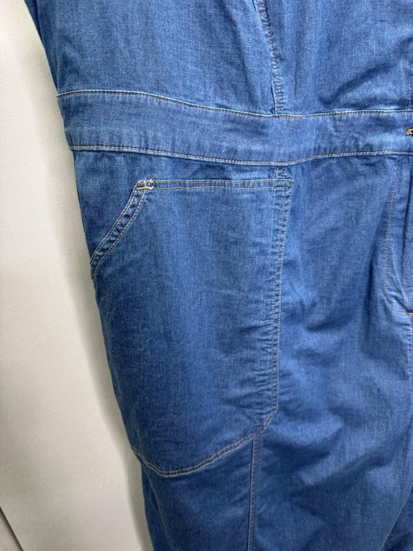 Universal Standard Sleeveless Denim Jumpsuit Belted Buttons Pockets Capsule 2X