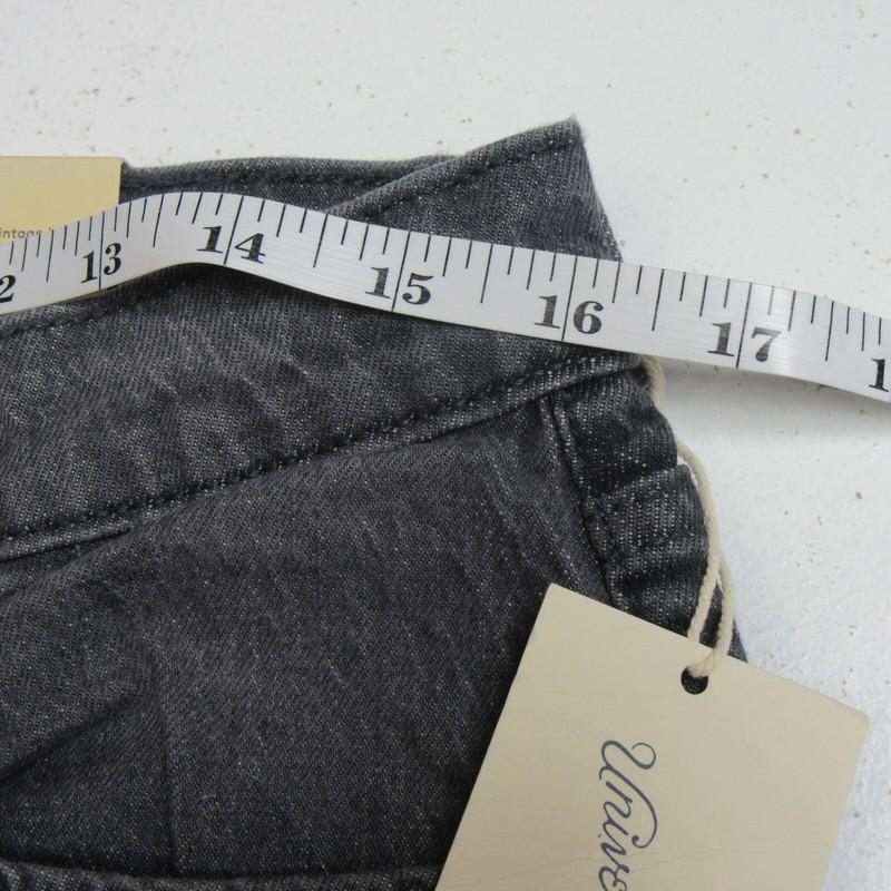Universal Thread Girl Size 12S Vintage Stretch Straight Jeans Pockets Black