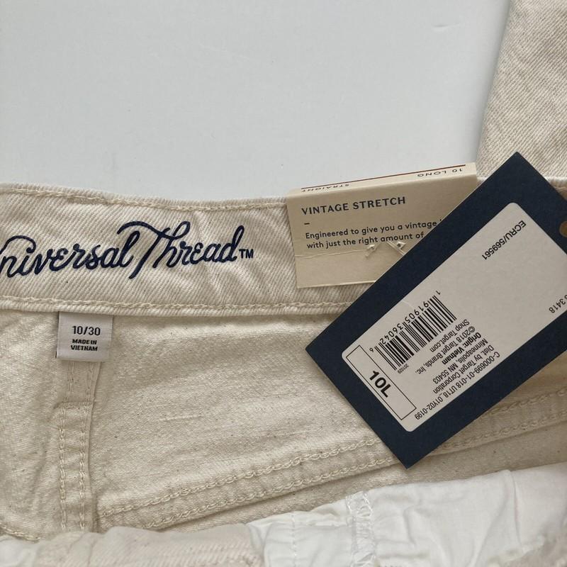 Universal Thread Jeans Women's Size 10L Beige Vintage Stretch Straight Leg