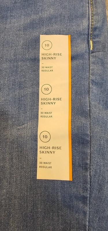 Universal Thread Size 10/30R High-Rise Skinny Stretch Blue Jeans
