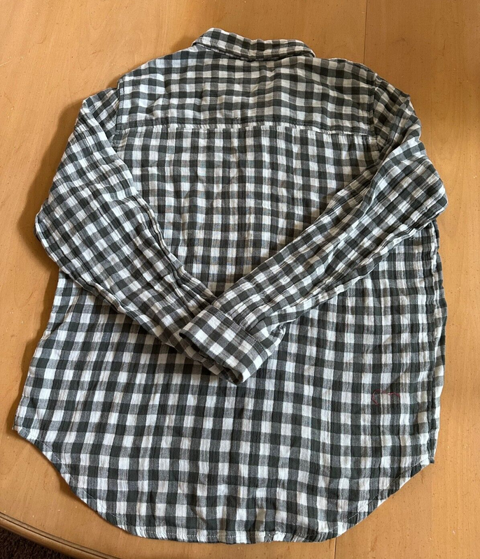 Universal Thread Women's Green Check Long Sleeve Tunic Shirt Medium NWT
