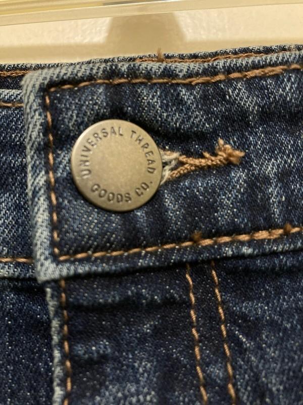 Universal Thread Womens Jeans 20W Boyfriend Frayed Raw Hem Dark Wash Stretch NWT