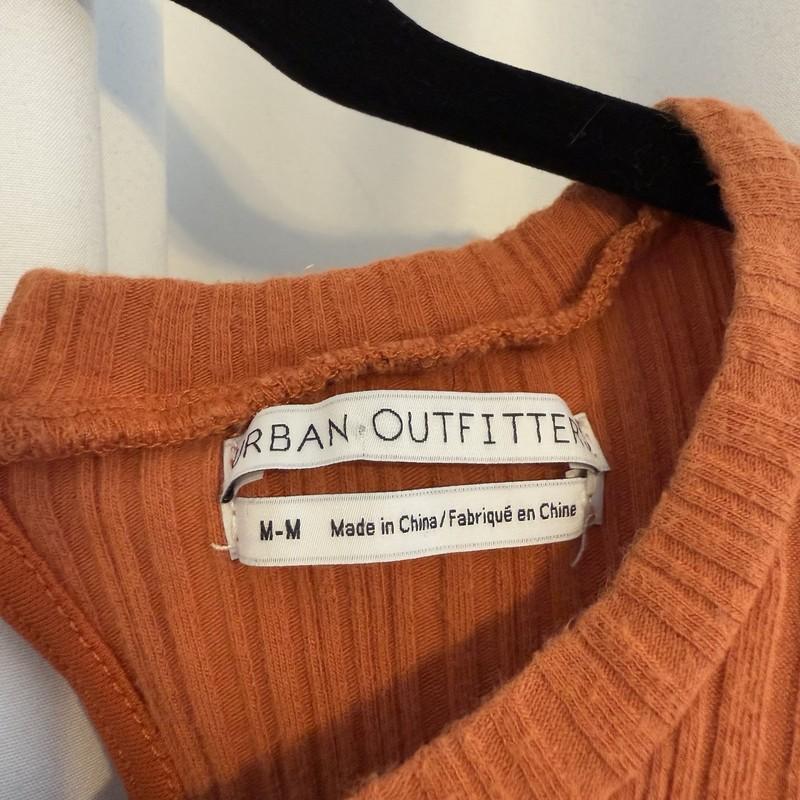 Urban Outfitters Bella Romper Burnt Orange Sienna Knit Long Sleeve Shorts M
