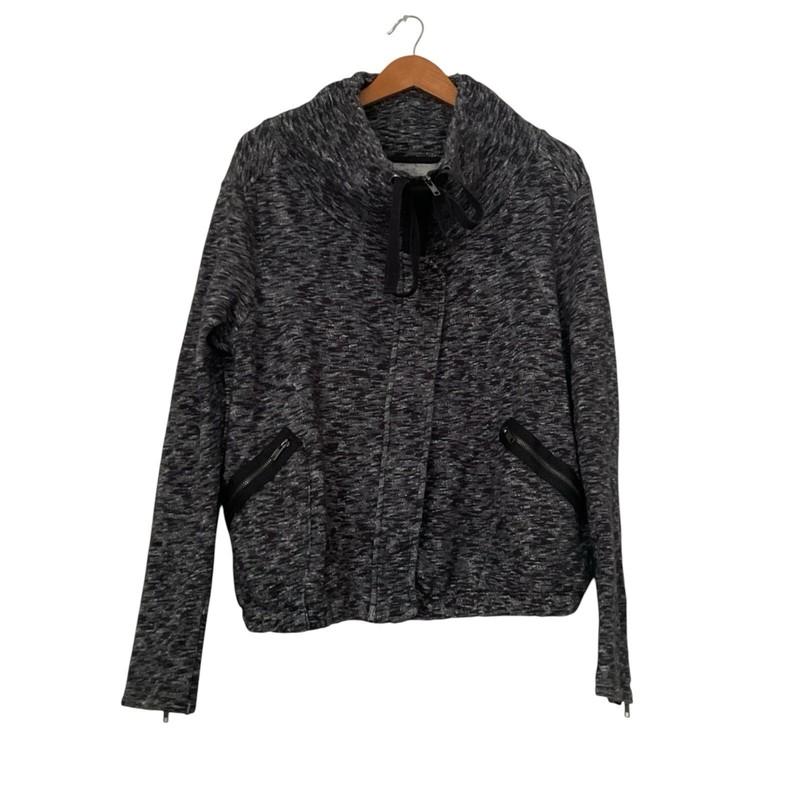 Urban Outfitters Silence + Noise Bomber Jacket Sz L Gray Full Zip High Neck
