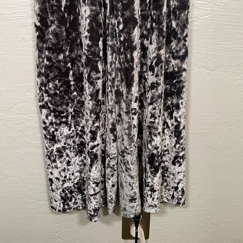 Urban Outfitters Women S Gray Silver Crushed Velvet Jumpsuit Wide Leg V Neck