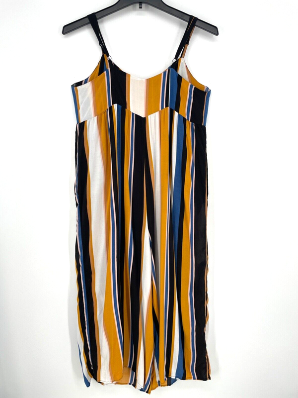 URBAN OUTFITTERS Women Size Large TOOTSIE BUTTON-DOWN CROPPED JUMPSUIT Wide Leg