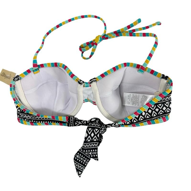 Urbanology Underwire Bikini Top Women's S B&W Multi NWT