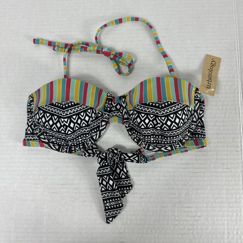 Urbanology Underwire Bikini Top Women's S B&W Multi NWT