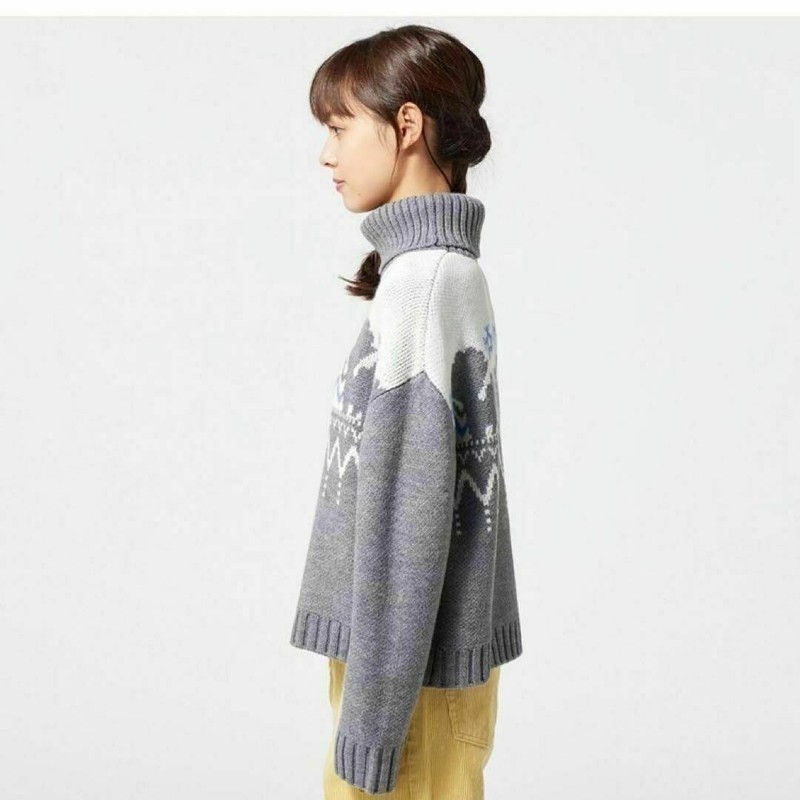 US Duty Free Alolan Vulpix Pokemon GU Turtleneck Sweater Sweat Shirt Japan