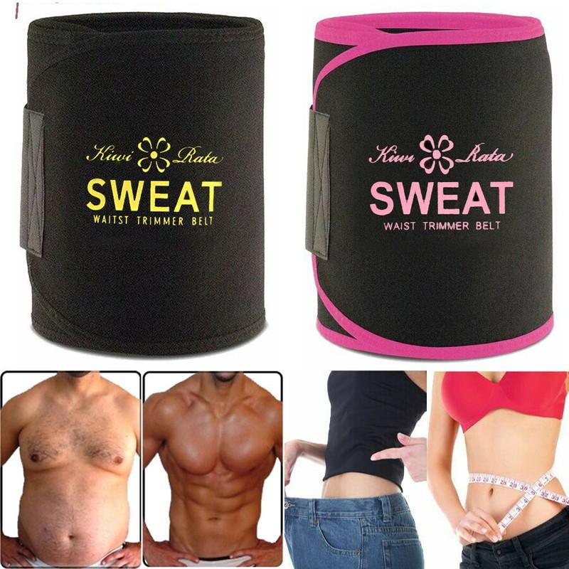 US Men Women Waist Trimmer Belt Sweat Wrap Tummy Stomach Weight Loss Fat Burner
