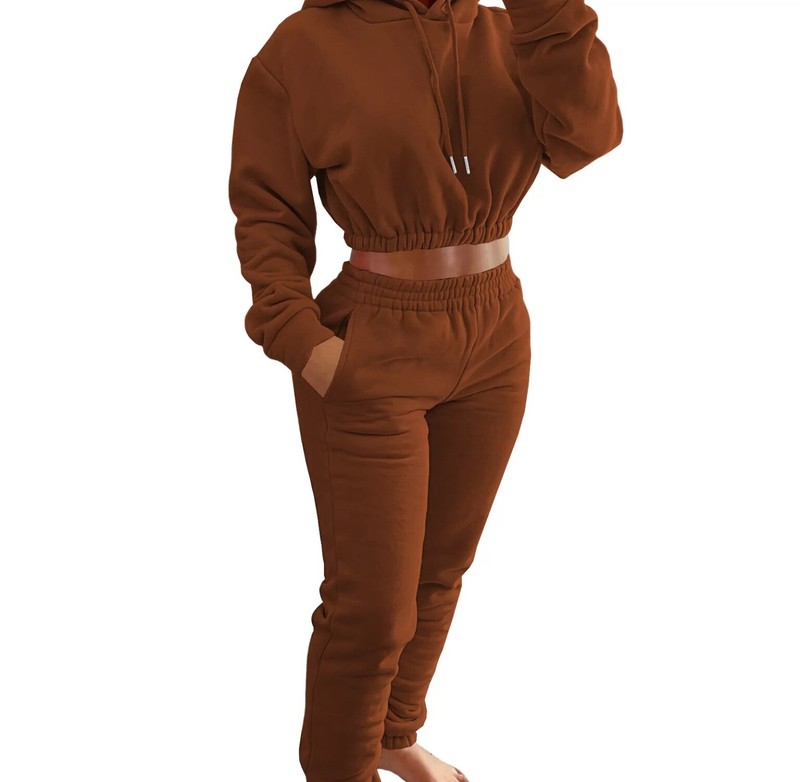 USA Women Two Piece Set Long Sleeve Top+Pants Outfits Tracksuit Jumpsuit #Z9