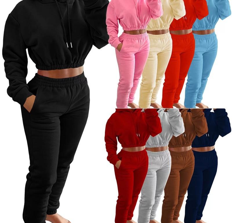USA Women Two Piece Set Long Sleeve Top+Pants Outfits Tracksuit Jumpsuit #Z9