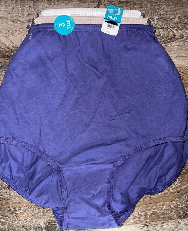 Vanity Fair ~ Womens Brief Underwear Panties 3-Pair 100% Cotton ~ L/7