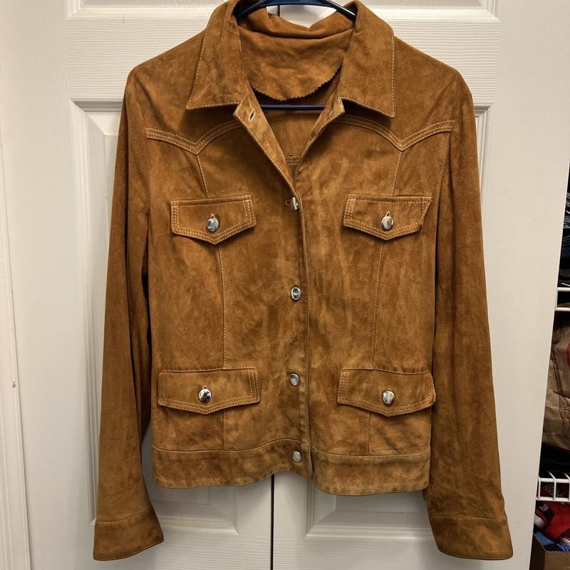 Vanni Fornasiero Italian Brown Suede Jacket Women’s Size 8