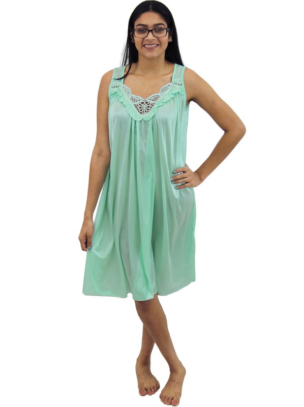 Venice® Luxuriously Soft And Sexy Nylon Nightgown With Embroidery Style 06N