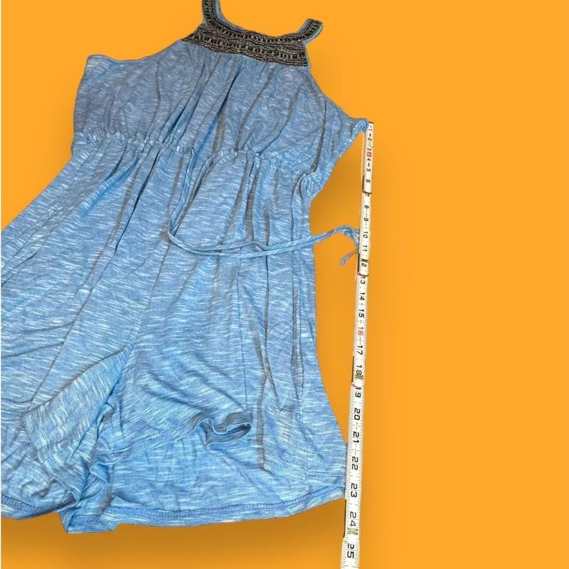 Venus NWT Heathered Blue Bejeweled Bathing Suit Coverup/Romper Size XL